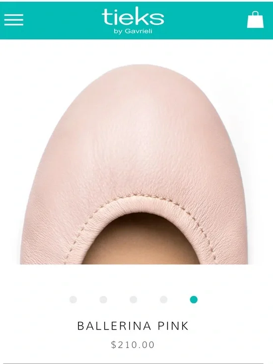 TIEKS Ballerina Pink Ballet Flats + Reusable Tote Bag + Box - Picture 13 of 16